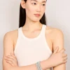 Silver Radiant Diamantes  Large Wrist Cuff
