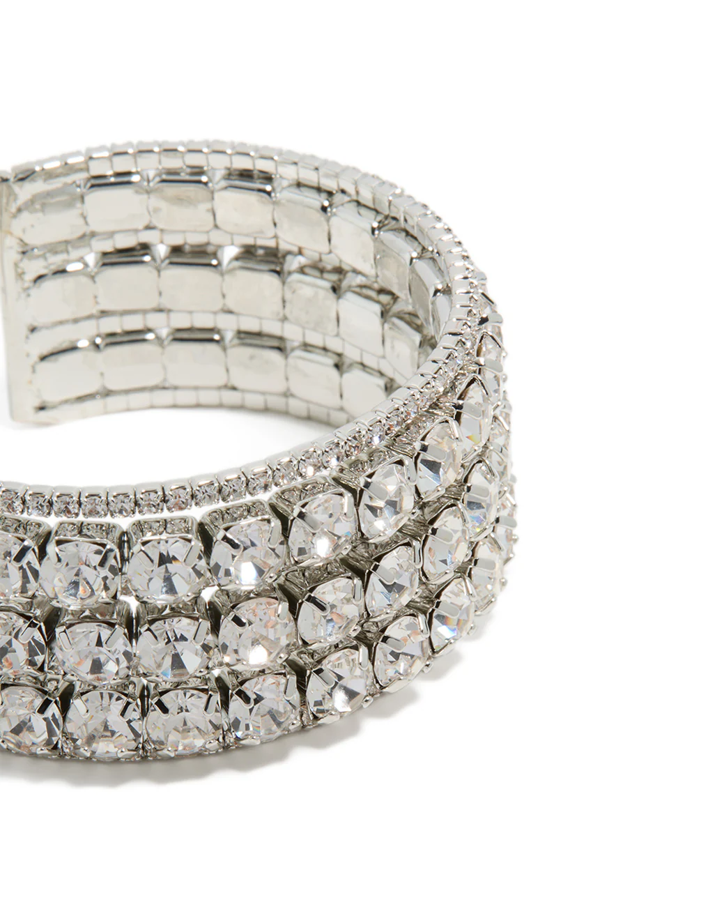 Silver Radiant Diamantes  Large Wrist Cuff