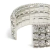 Silver Radiant Diamantes  Large Wrist Cuff