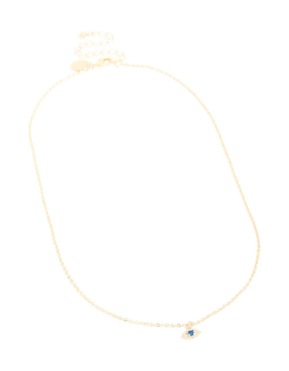 936-gold-plated-brass-cubic-zirconia-pave-evil-eye-necklace-2.webp Gold Plated Brass Cubic Zirconia Pave Evil Eye Necklace