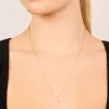 Gold Plated Cubic Zirconia & Pearl Letter L Necklace