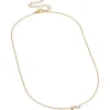 Gold Plated Cubic Zirconia & Pearl Letter L Necklace