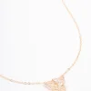 Gold Plated Cubic Zirconia Butterfly Necklace