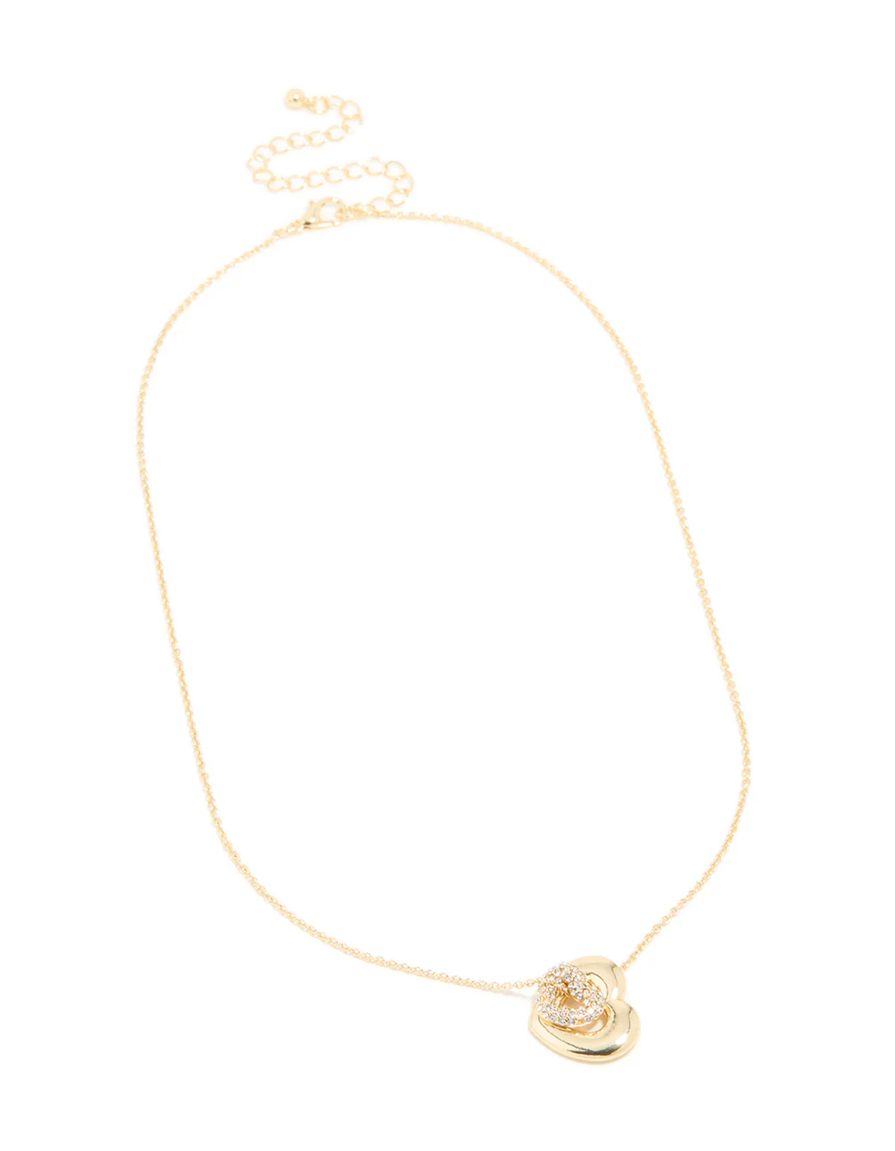 941-gold-plated-diamante-bubble-heart-necklace-3.webp Gold Plated Diamante Bubble Heart Necklace
