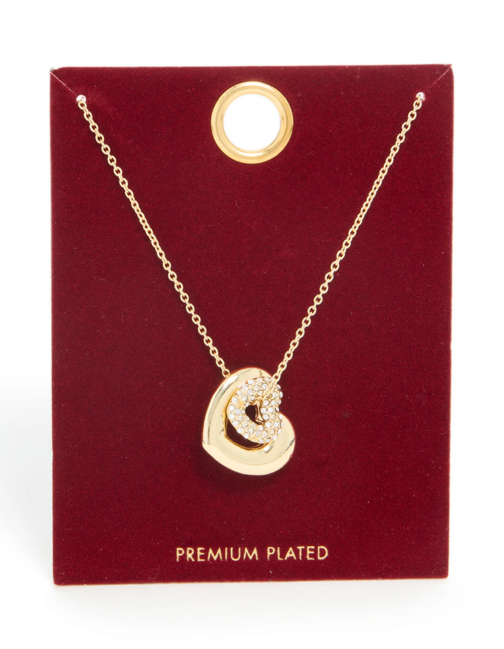 941-gold-plated-diamante-bubble-heart-necklace-4.webp Gold Plated Diamante Bubble Heart Necklace