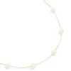 Gold Plated Freshwater Pearl Station Necklace