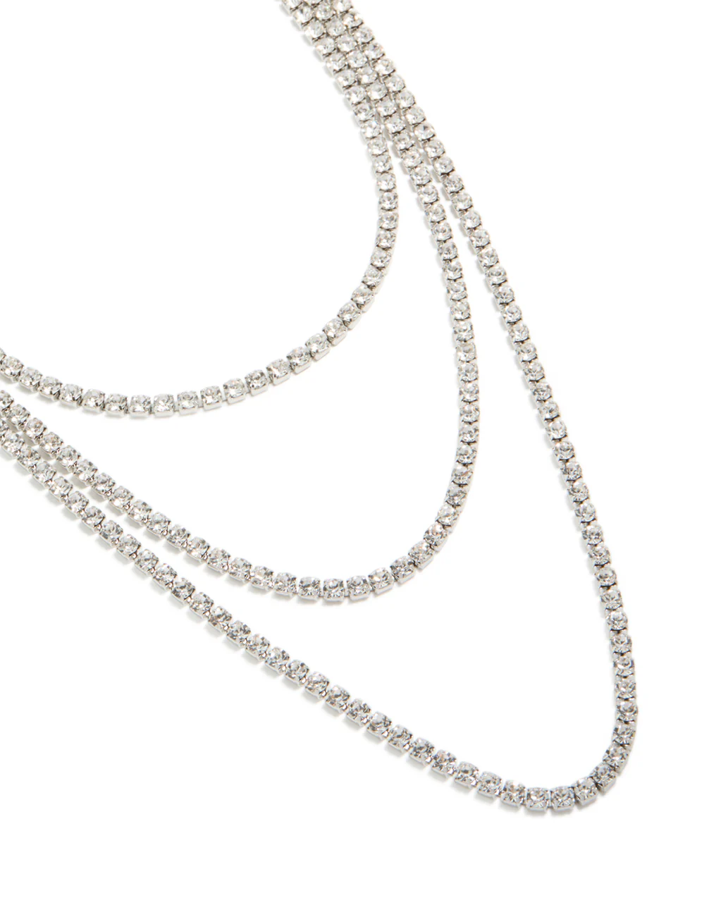 95-silver-diamante-tennis-triple-layered-necklace-1.webp Silver Diamante Tennis Triple Layered Necklace