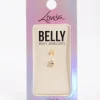 958-gold-plated-titanium-pear-diamante-small-belly-bar-2.webp Gold Plated Titanium Pear Diamante Small Belly Bar
