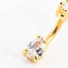 958-gold-plated-titanium-pear-diamante-small-belly-bar-4.webp Gold Plated Titanium Pear Diamante Small Belly Bar