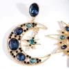 Blue Statement Celestial Earrings