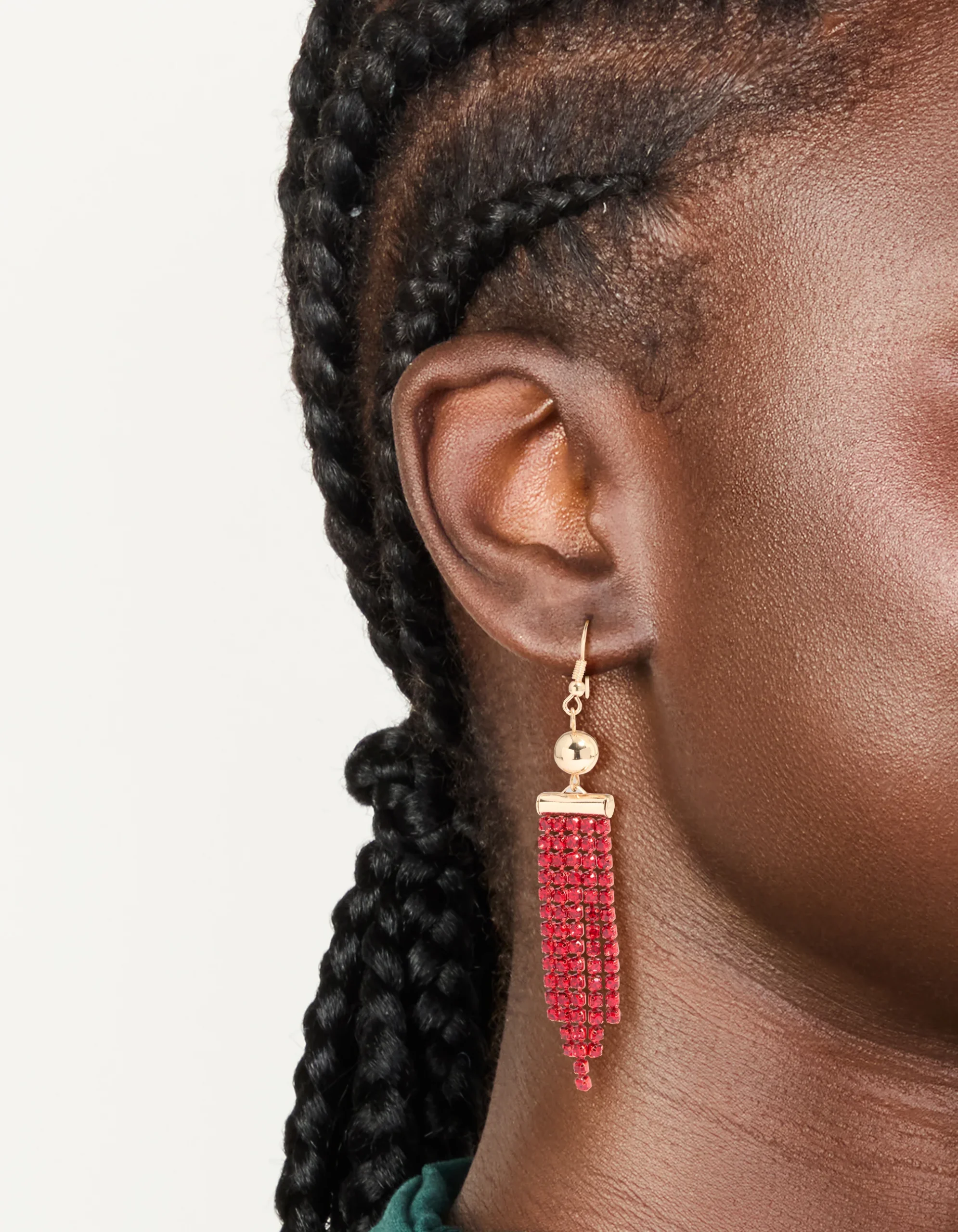 960-gold-red-diamante-ball-cup-chain-drop-earrings-1.webp Gold Red Diamante Ball Cup Chain Drop Earrings