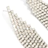 991-gunmetal-silver-diamante-slanted-cup-chain-earrings-4.webp Gunmetal Silver Diamante Slanted Cup Chain Earrings
