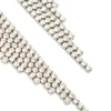 991-gunmetal-silver-diamante-slanted-cup-chain-earrings-5.webp Gunmetal Silver Diamante Slanted Cup Chain Earrings