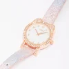 Kids Rose Gold Diamante Rainbow Watch