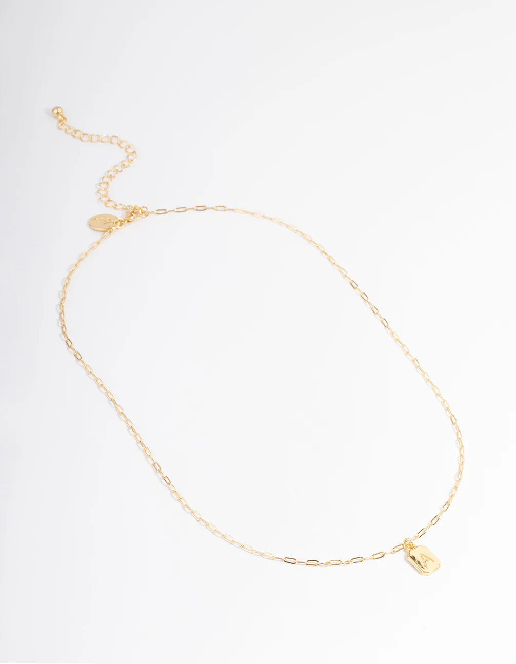 996-letter-a-gold-plated-rectangle-pendant-necklace-2.webp Letter A Gold Plated Rectangle Pendant Necklace